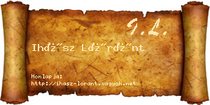 Ihász Lóránt névjegykártya