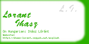 lorant ihasz business card